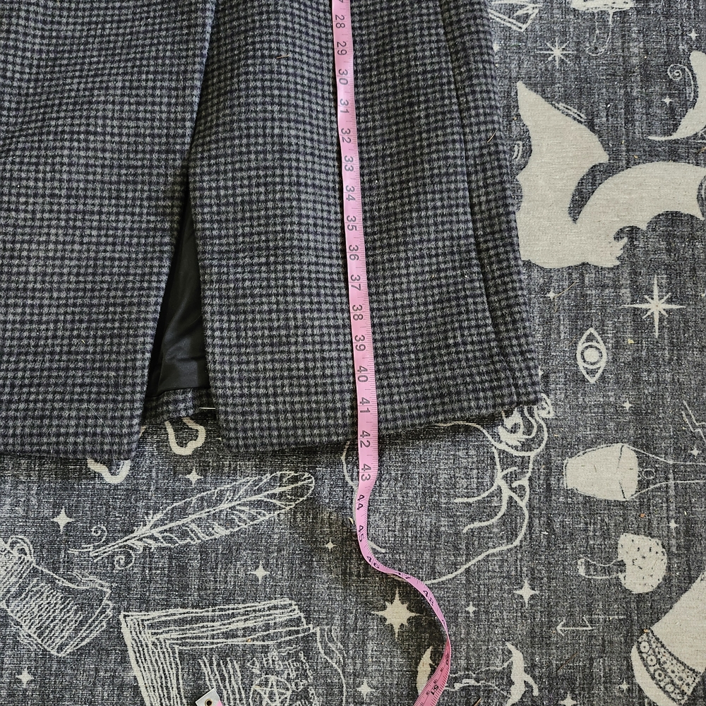 Club Monaco Black and Gray Checkered Trench Coat - Picture 6 of 9